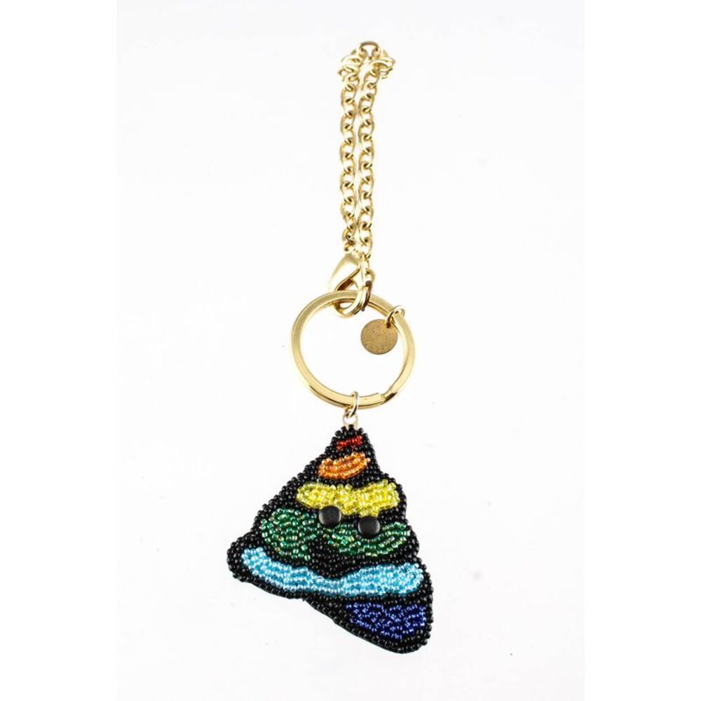 Designer Rainbow Beaded Emoji Key Chain LL19LL
